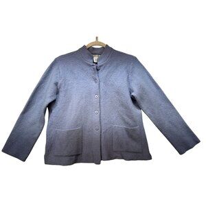 Jillian Jones Womens Wool Jacket Size S Light Blue